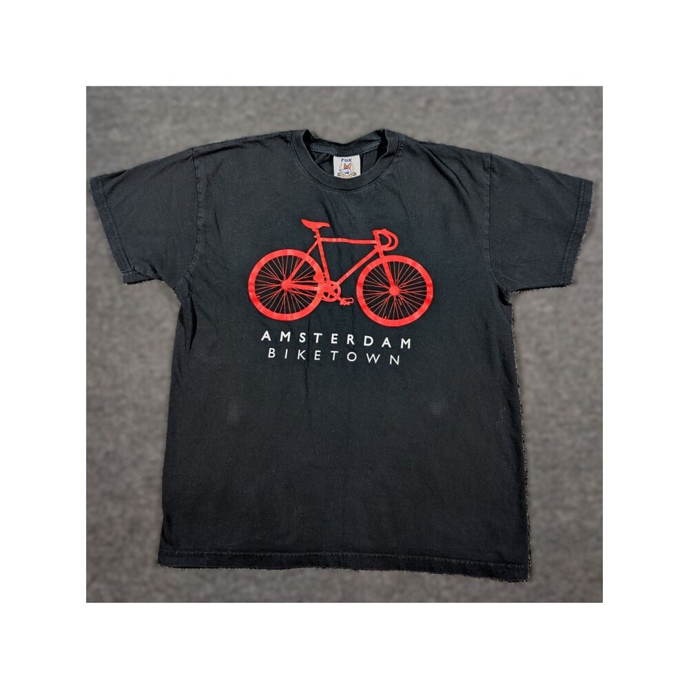 Fox Originals Amsterdam T Shirt Womens S Black Biketown Short Sleeve Cycling